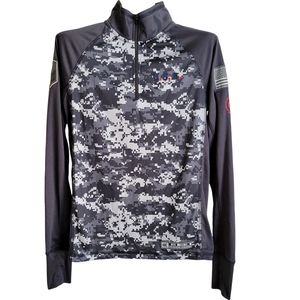 Colosseum Womens Team USA Raglan Pullover Jacket Military Appreciation Qtr Zip S